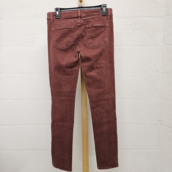 Paige Skyline Low Rise Skinny Jeans in Distressed Rust Size 28 - Picture 3 of 13